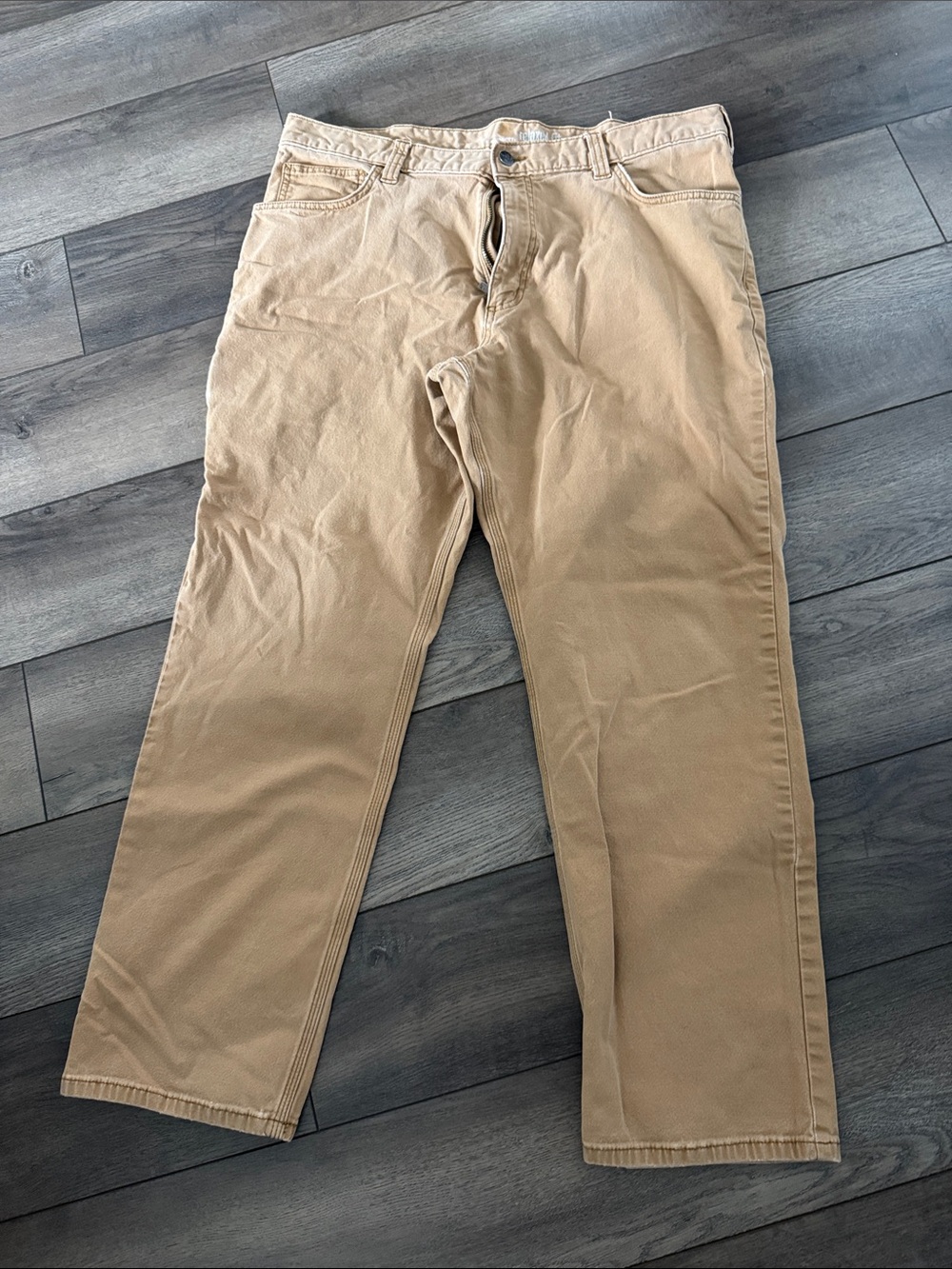 Carhartt Men's Khaki Straight-Leg Chinos Vintage 38x30